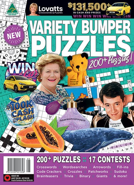 Variety Bumper Puzzles Magazine Lovatts Crossword Puzzles Games Trivia