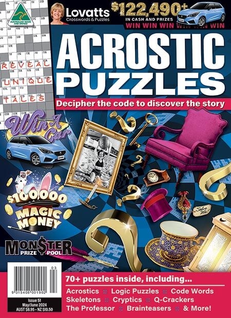 Acrostic Puzzles magazine by Lovatts
