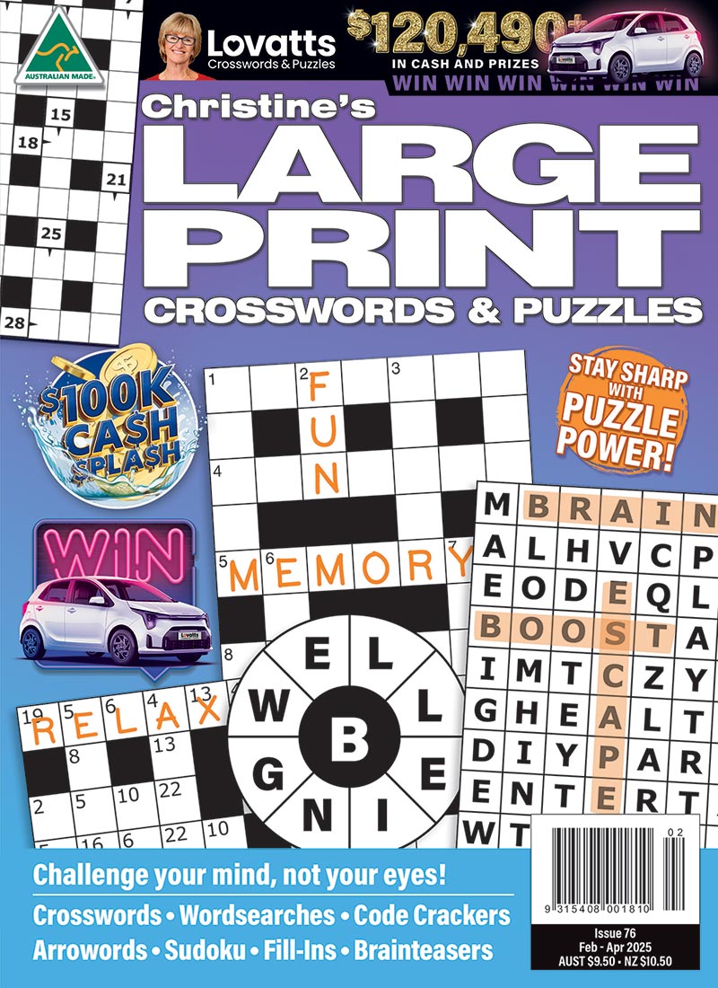 Large Print Crosswords Magazine Lovatts Crossword Puzzles Games Trivia