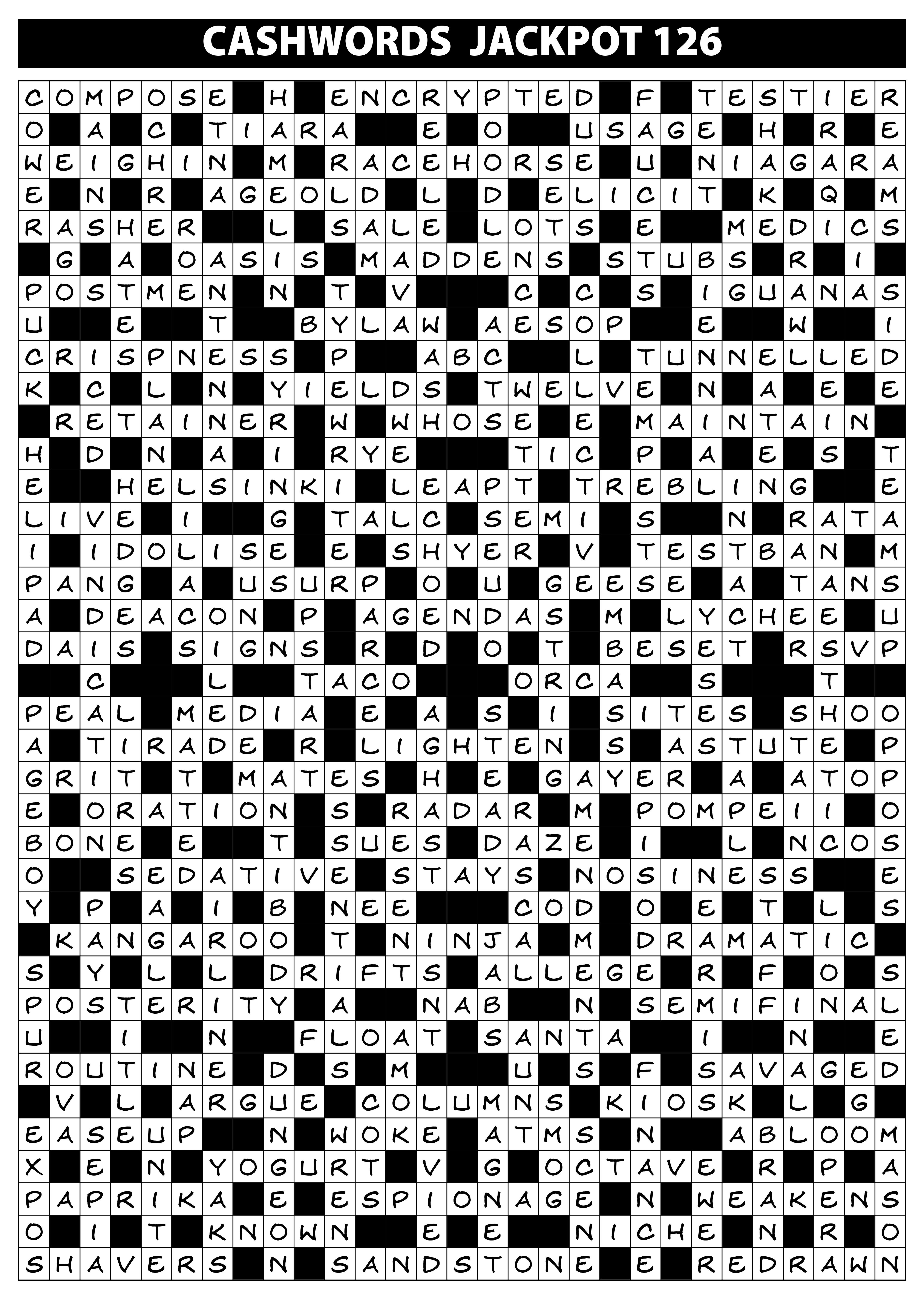 AU SCRIP - CHESS Crossword - WordMint